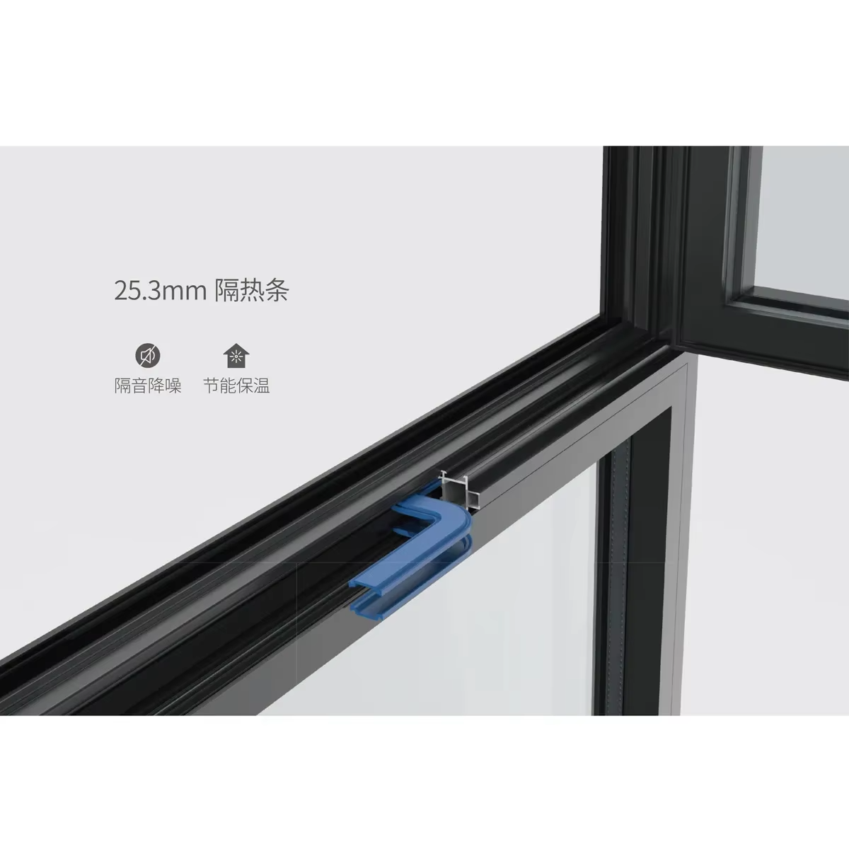 Fuson Guangdong Metal Frame Glass Double Glazed Windows Hurricane Proof Aluminum Casement Window