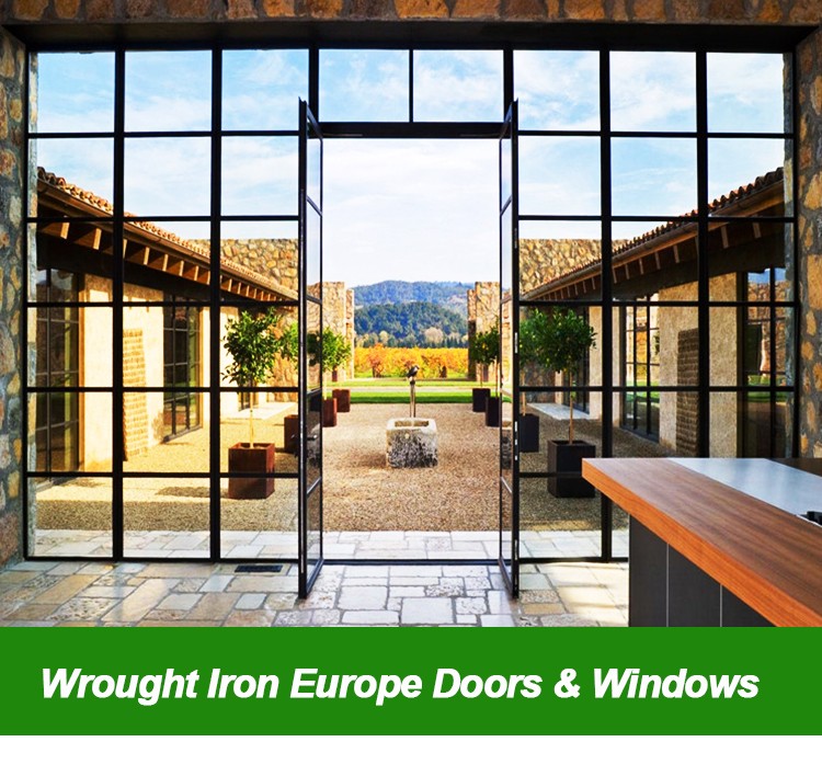 French steel crittall door display