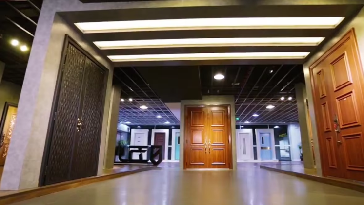 Custom Size Aluminum Wood Composite Fire Door  Listed WH Certified IPX5 Waterproof for Apartment Office Commercial Building