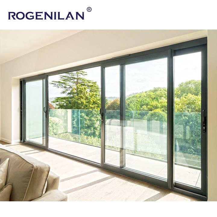 ROGENILAN Aluminum Latest Luxury Patio Double Glazed Heavy Duty Lift and Sliding Door for Home