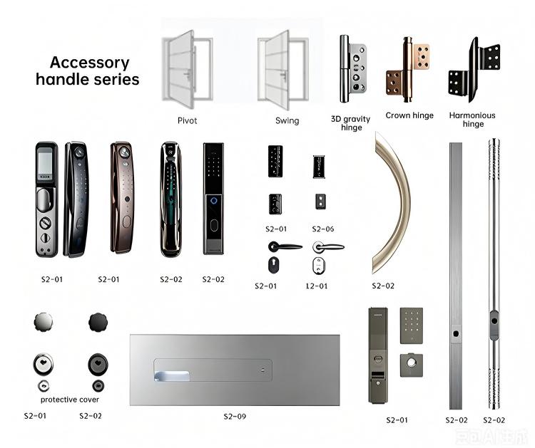 EOKO Smart Original Factory Main Entrance Exterior Anti-Theft Double Aluminum Stainless Steel Solid Wood Glass Door