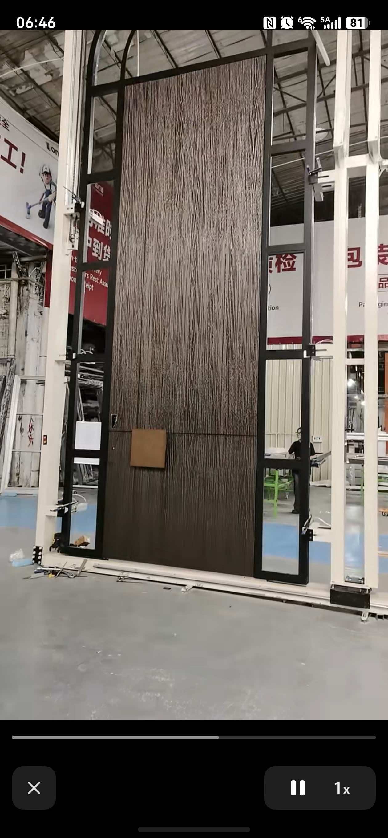 2026 New Aluminum Metal Front Door with Large Tempered Glass for Modern Residential Use