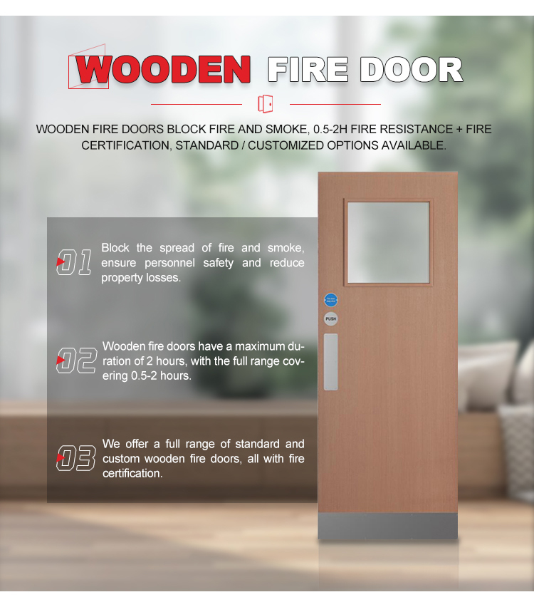 Standard Certified Modern Aluminum Glass Fire Door Finished Surface for Hotels Hospitals Outdoor Use Commercial Fire Prevention