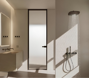 Single Pane Tempered Frosted Glass Interior Door