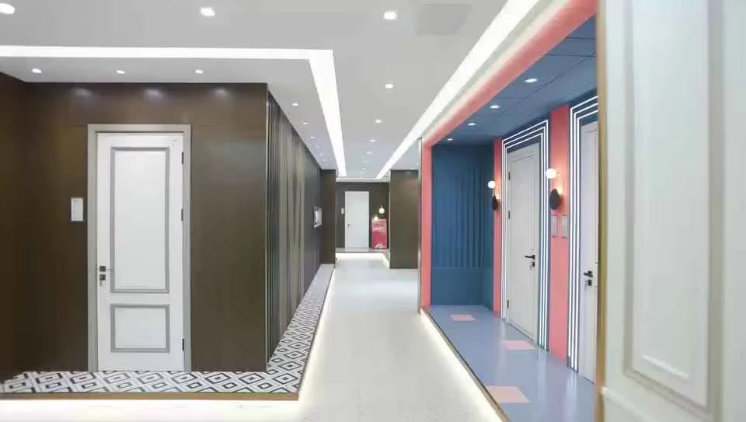 Custom Size Aluminum Wood Composite Fire Door  Listed WH Certified IPX5 Waterproof for Apartment Office Commercial Building