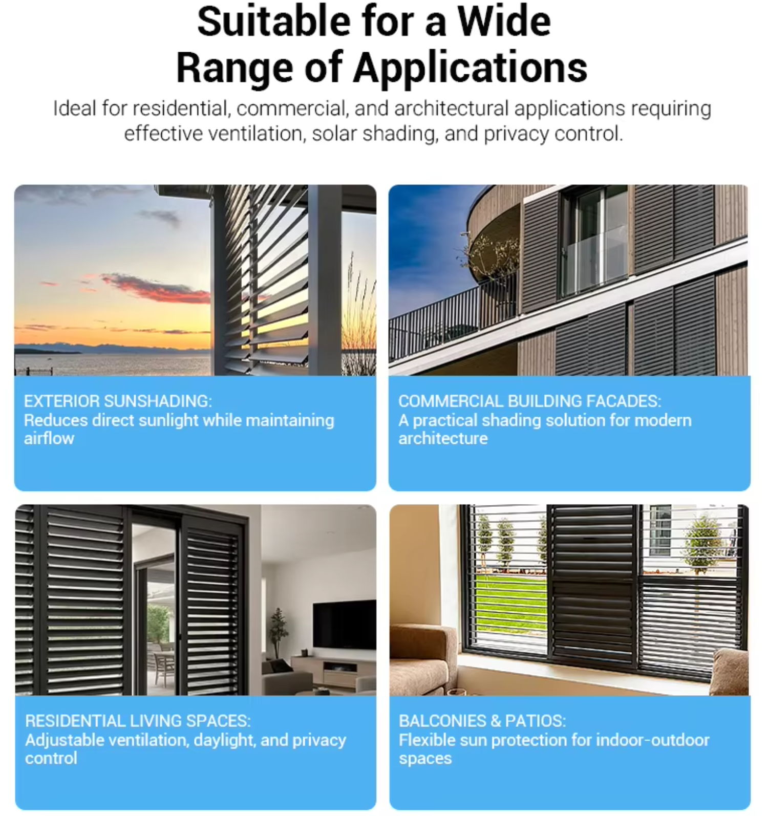 Customized Modern Aluminum Louver Windows Adjustable Aluminum Slat Jalousie Shutter Window Ventilation System Villa Project