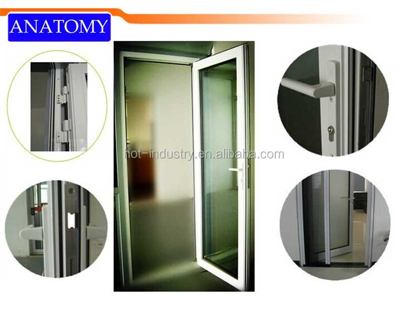 Factory Price Aluminum Half Glass Door Design Bathroom Entry Doors