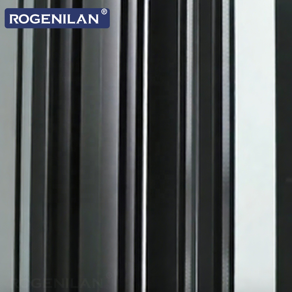 Rogenilan Modern Ultra Slim Three Track Aluminum Sliding Door Energy Saving Low-E Glazed Sliding Door For Homes