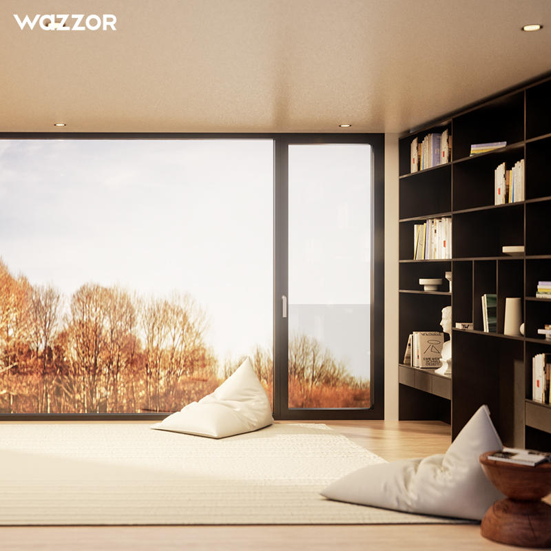 Wazzor House Windows For Sale Factory Direct Price Aluminum Glass Casement Window With Mosquito Fly Net Screen