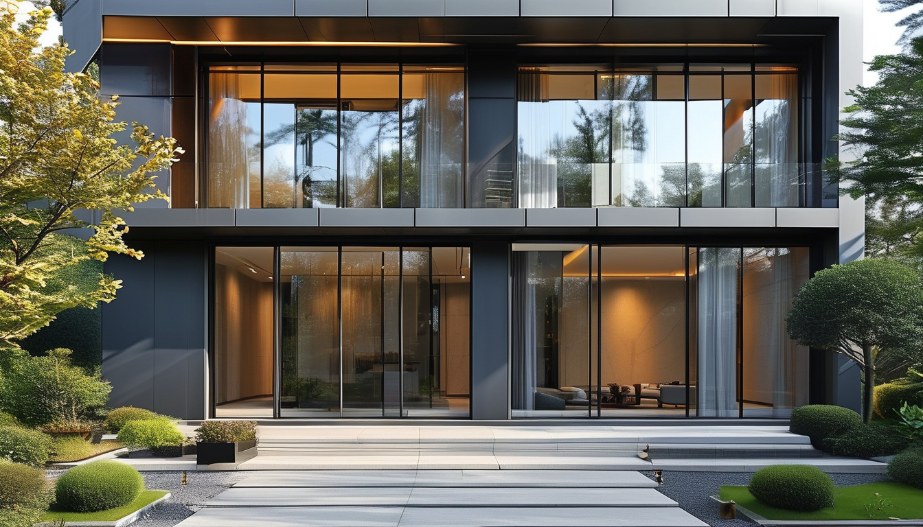 Thermal break aluminum door for modern villas