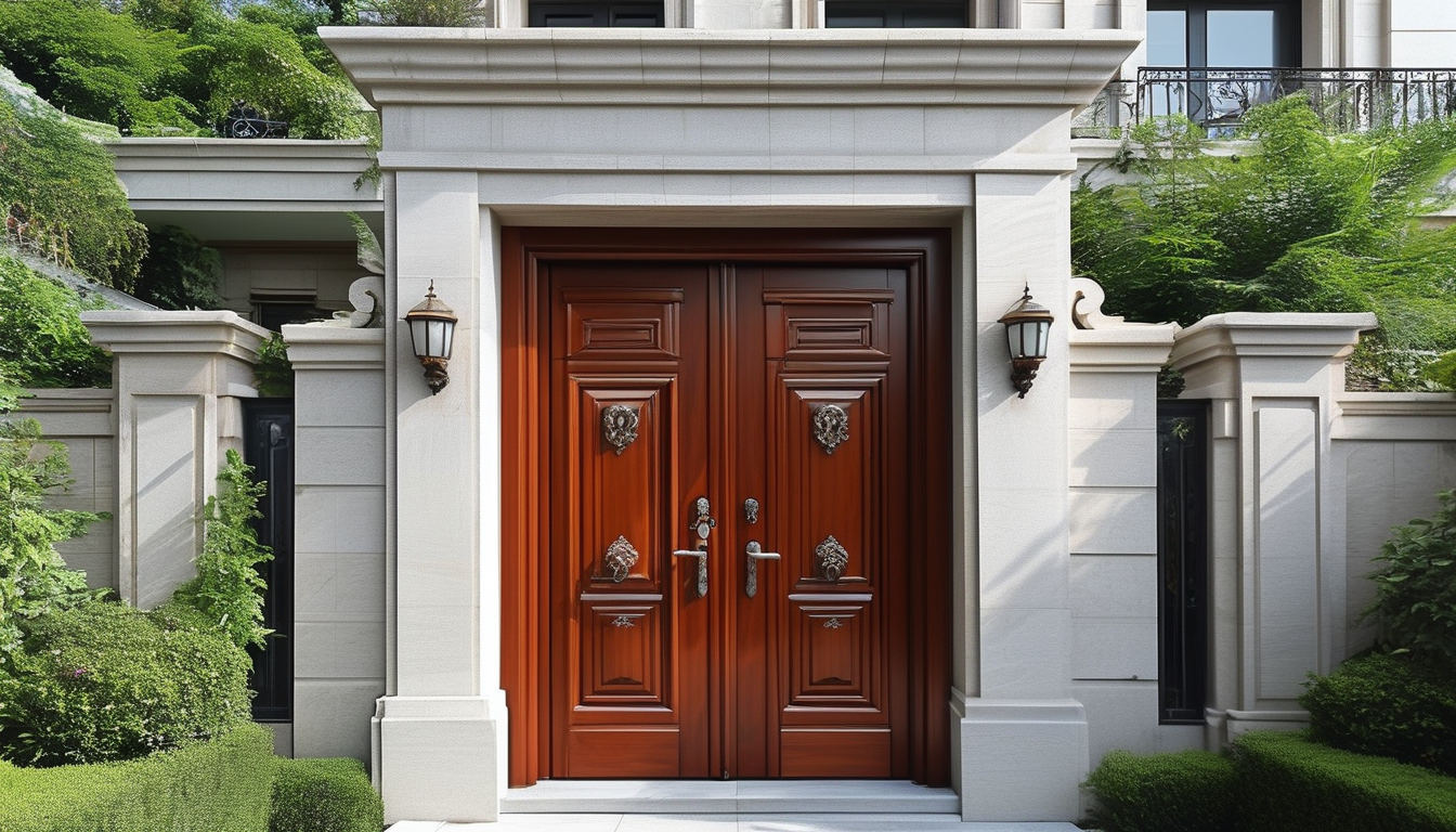 Energy efficient entry door for luxury villas