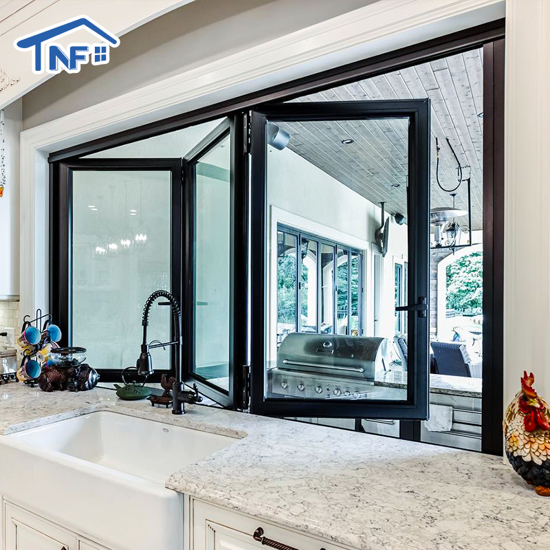 High Quality Aluminum Windows And Doors Heat Insulation Waterproof Glass Folding Windows For Houses Kitchen