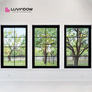 Hurricane Proof High Impact Black Aluminum Alloy Thin Profile Aluminium Windows