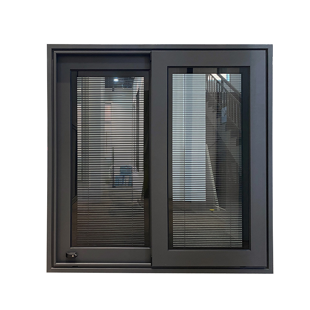 Aluminium Sliding Window Double Glazed windows with Inserted Blinds