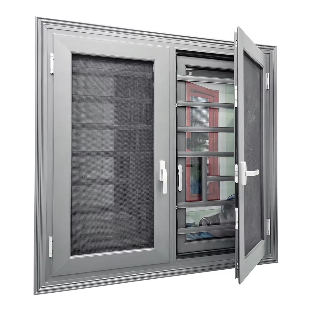 Factory Custom Triple &amp; Double Glazed Casement Windows Hurricane Proof Aluminum Swing Window and Sliding Window