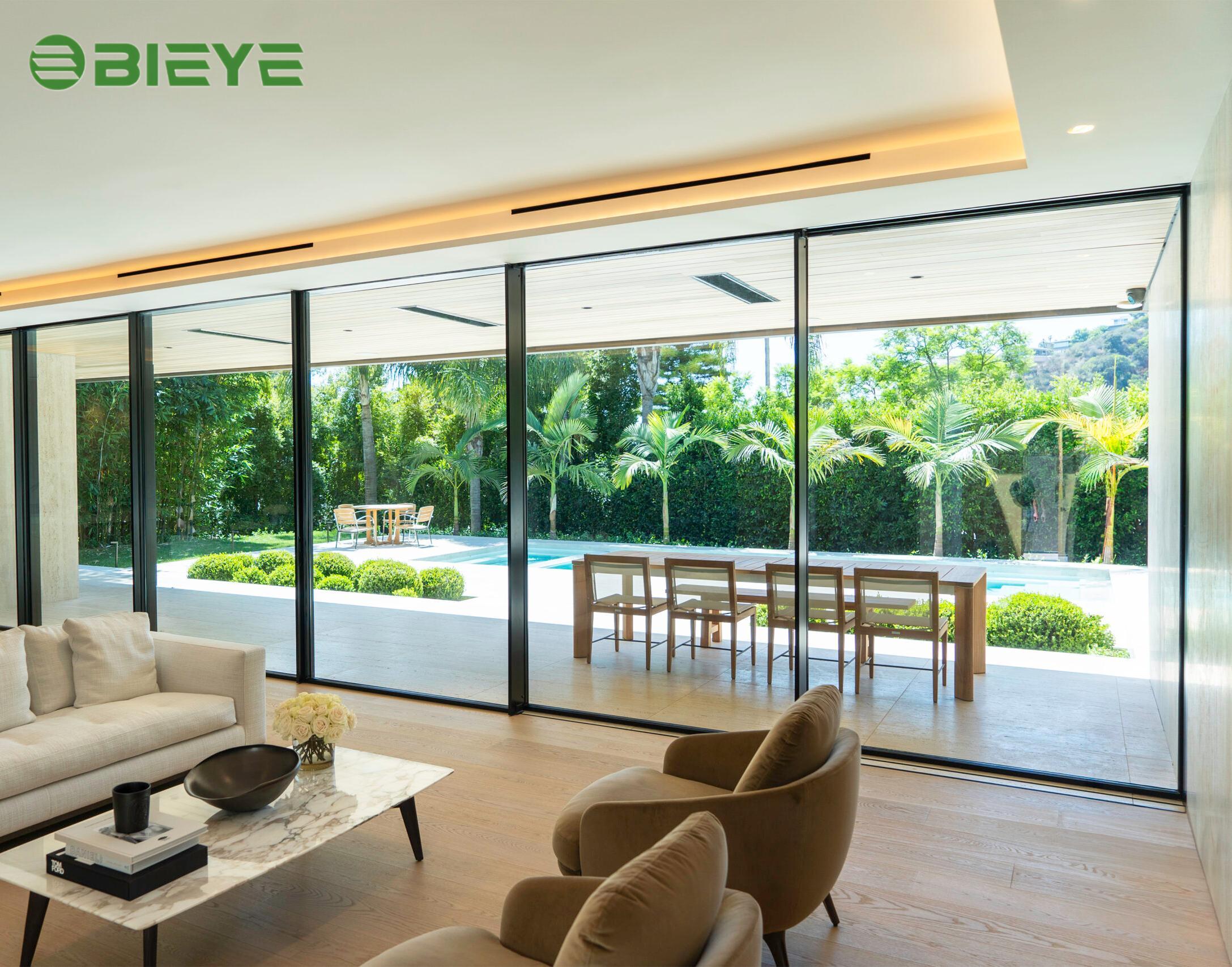 Commercial Solid Courtyard Aluminum Alloy Automatic Sliding Swing Doors Safety Feature Modern 5-Year Warranty for Manor Villa
