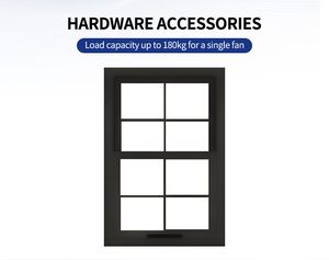 PRETTY HOUSE Modern Thermal Break Heat Insulation Insert Control Double Glazed Single Hung Window for House Apartment Villa