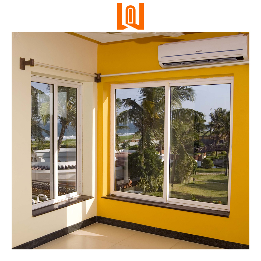 WANJIA Factory Wholesale Modern Vinyl Sliding Window For Houses Replacement Glass Windows