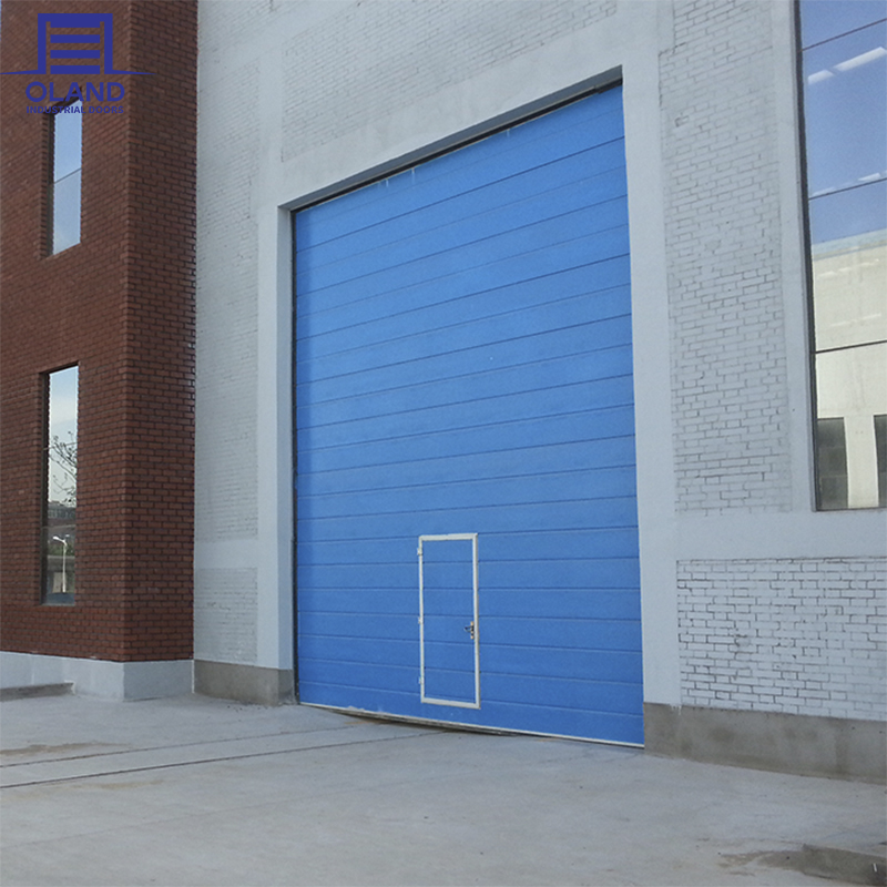 Industrial Overhead Sectional Door Thermal Insulation Aluminum Alloy Construction for Wind-Load Resistant Large Windows Natural