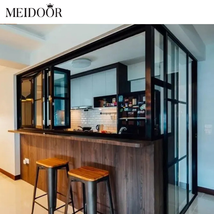 Modern Design Electric Automatic Aluminum Top Opening Glass Bi-Folding Window Frameless Folding Windows