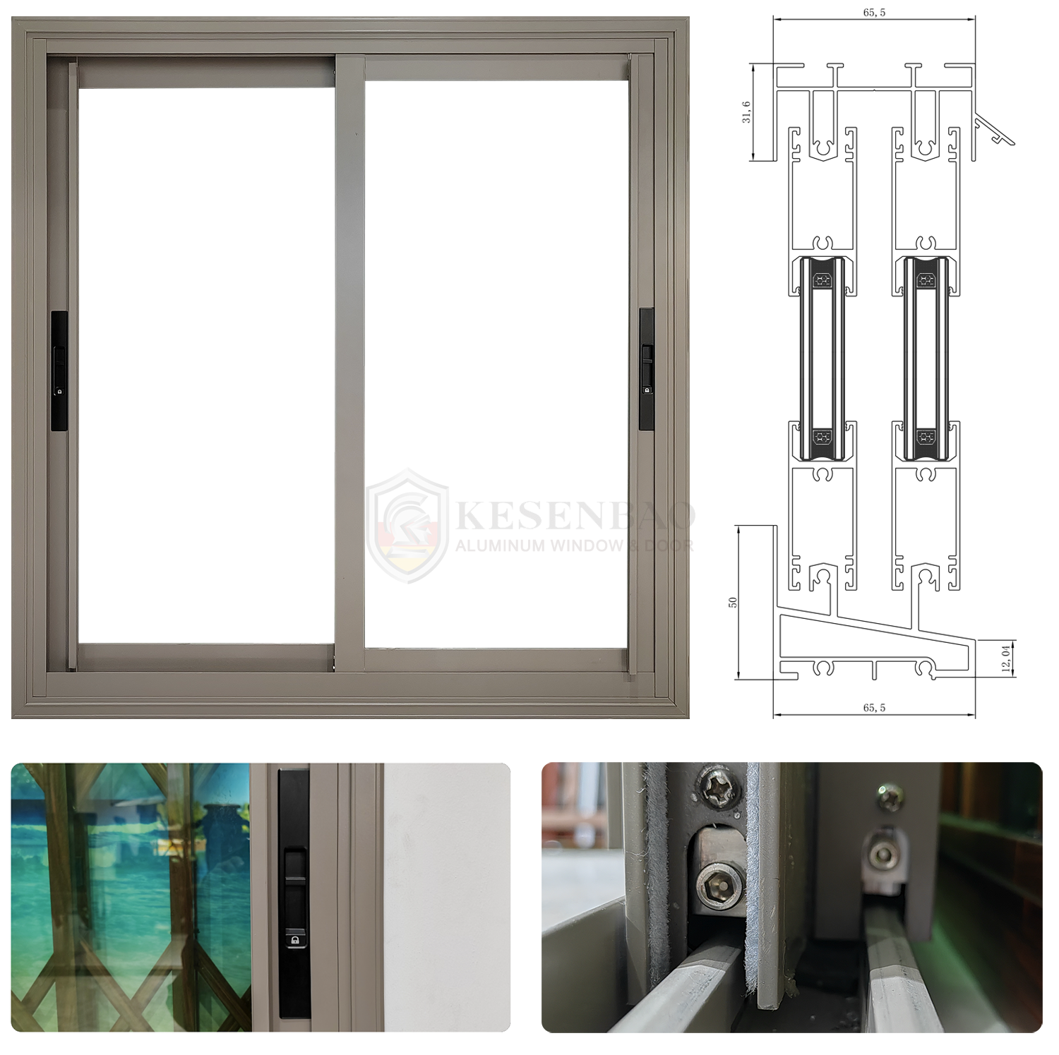 70# Three Tracks Sliding Window Design