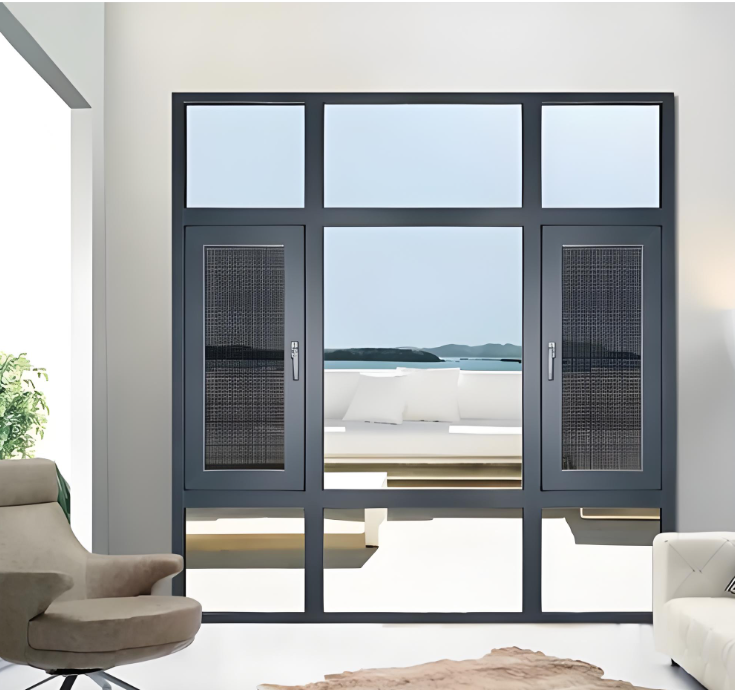Factory Custom Triple &amp; Double Glazed Casement Windows Hurricane Proof Aluminum Swing Window and Sliding Window