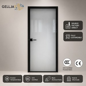 GELLJA Aluminum-framed Frosted Glass Interior Door