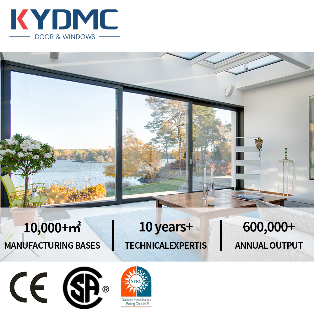 Customized Aluminum Double Glazed Sliding Door NFRC AS2047 Balcony Courtyard American Australia Contractor Lift and Sliding Door