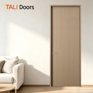 Modern WPC Aluminum Wood Composite Door for Hotel Durable Custom Size OEM Factory Direct for Villa Apartment Project