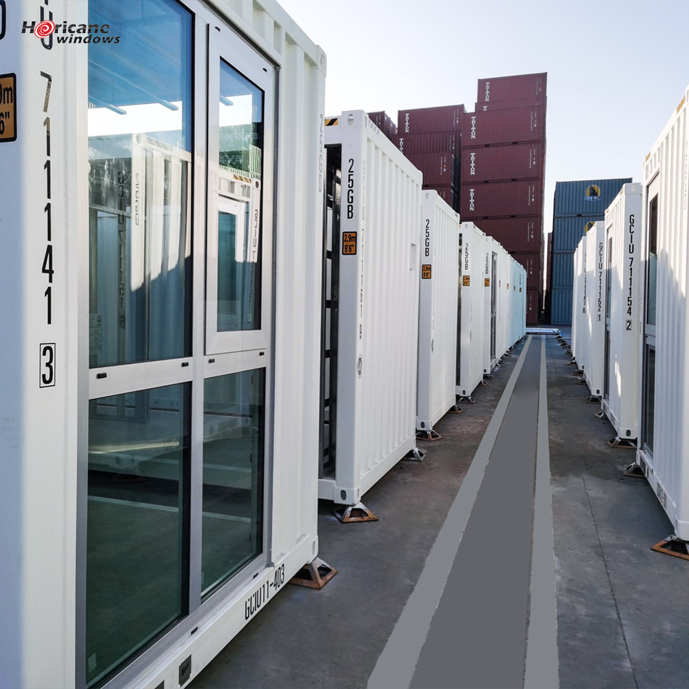 High Quality Bulletproof Windproof Waterproof Aluminum Doors and windows for Container Mobile House Home