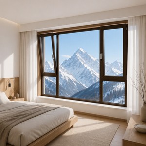 Modern Shed Windows Energy Saving Tempered Glass Wind Resistant For Bathroom And Hotel Projects Black Aluminum Alloy Frame