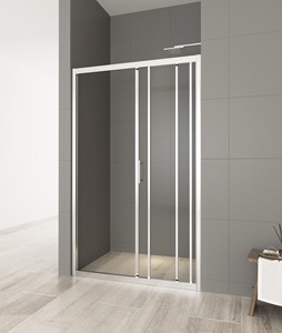 Single Handle Aluminum Frame Tempered Glass Sliding Shower Door