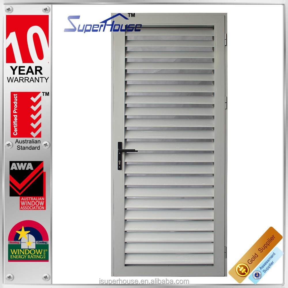 Superhouse Special Aluminium Exterior Aluminium Vented Loure Door With Chinese Best Workmanship