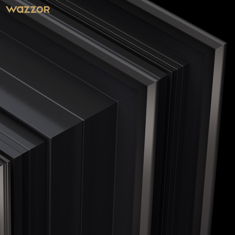 Wazzor Vacuum Insulated Double Glazed Aluminum Awning Windows Aluminum Chain Winder Awning Window Rain-Resistant Awning Window