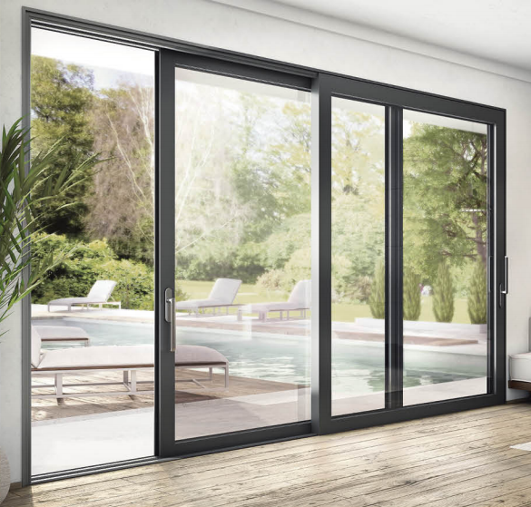 AS2047 Australia Balcony Aluminum Sliding Glass Door Large Double Tempered Glass Stacker Doors for Sale