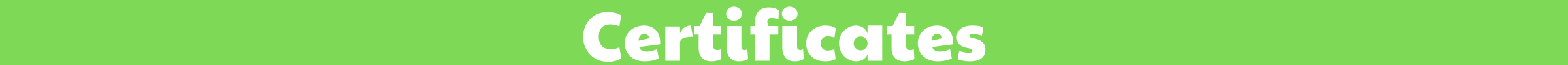 Certificates Banner