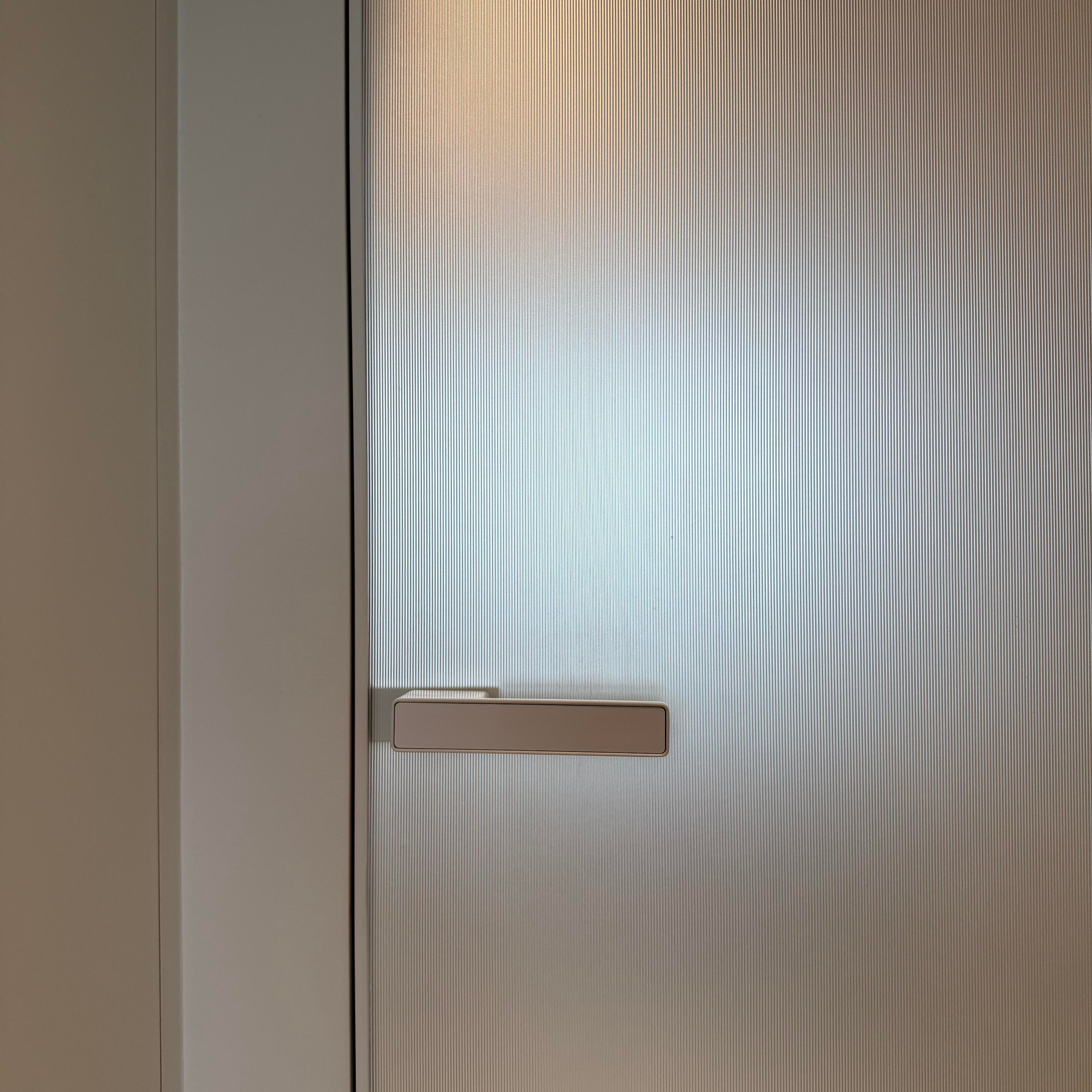 Slim Frame White Aluminum Hinged Door Minimalist Interior Swing Door Soundproof Waterproof for Kitchen Bathroom Bedroom