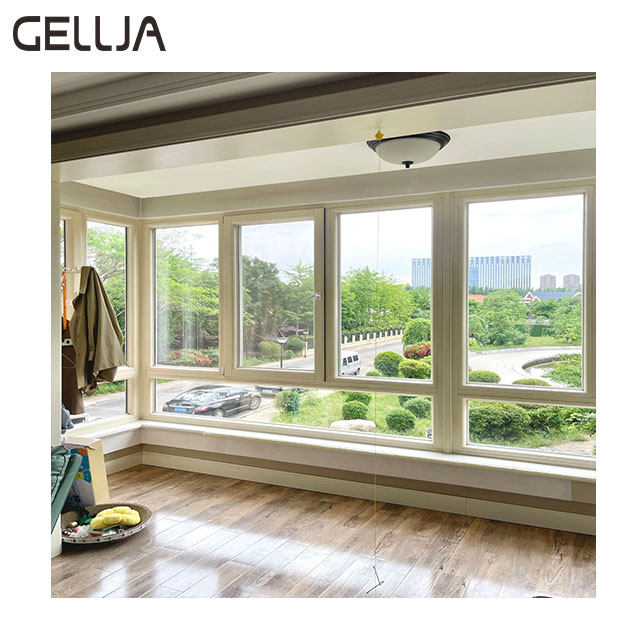 Modern Custom Hurricane-Proof Double Glazed Horizontal Sliding Doors and Windows with Roller Blind for Villas Aluminum Alloy
