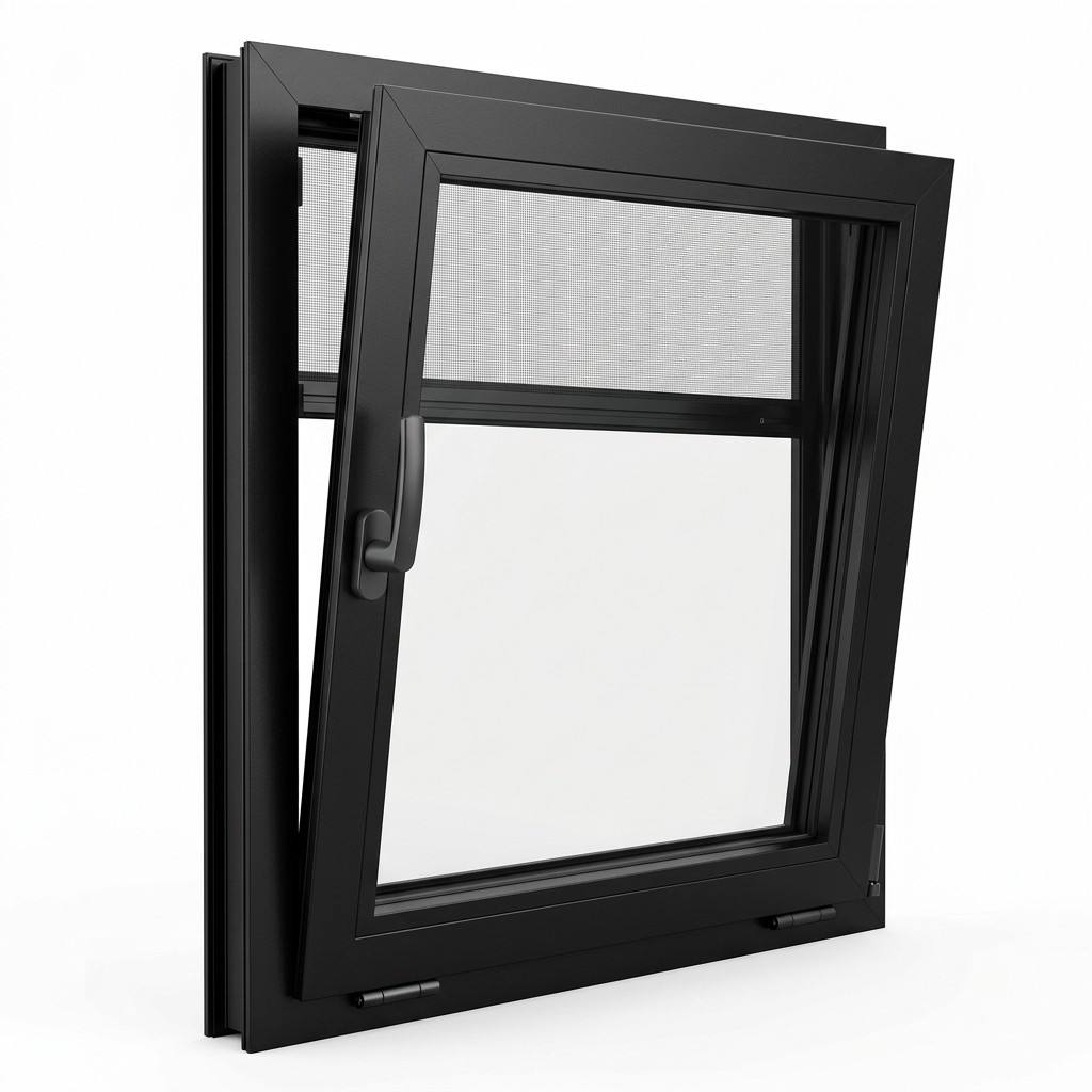Premium Quality Eco Friendly High Strength Aluminum windows Easy Installation Invert Inside Window With Screen Window