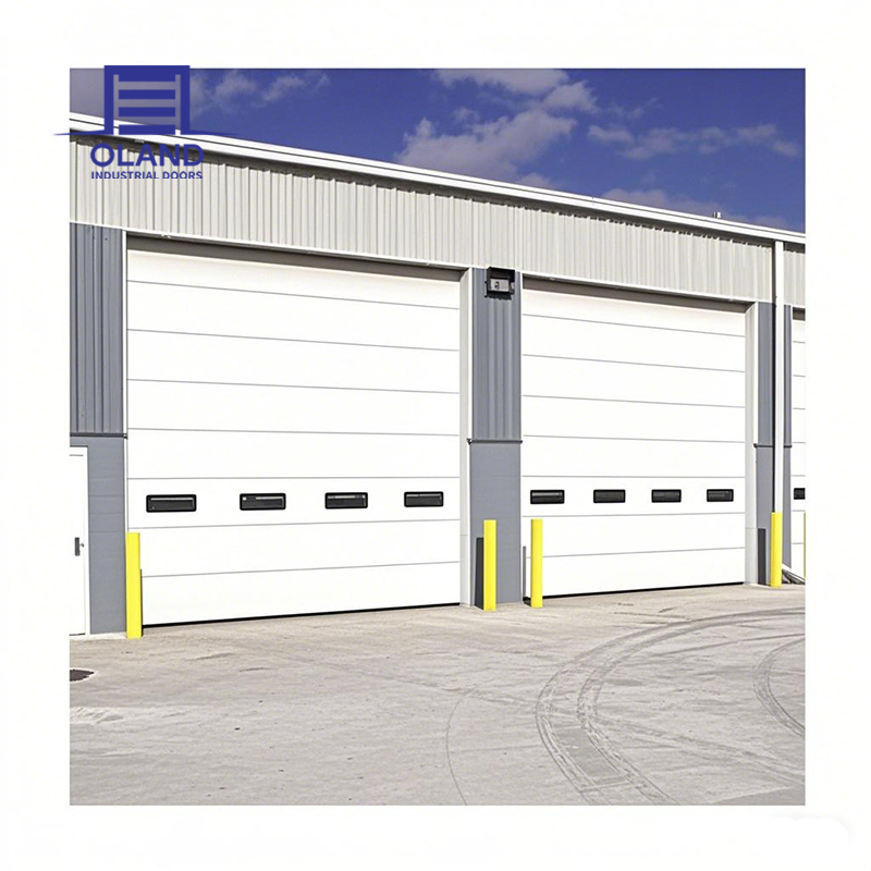 Wholesale High Quality Thermal Insulated Sectional Overhead Door Industrial With Vision Window for Warehouse