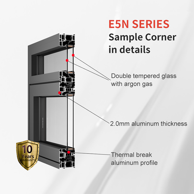 Double Glazed Aluminum Hurricane Impact windows Open Out Soundproof Glass windows Energy Efficient Casement Window for Sale