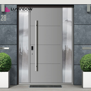 Modern Large Exterior Aluminium Pivot Front Entry Door Waterproof Spring Design For Outdoor Use
