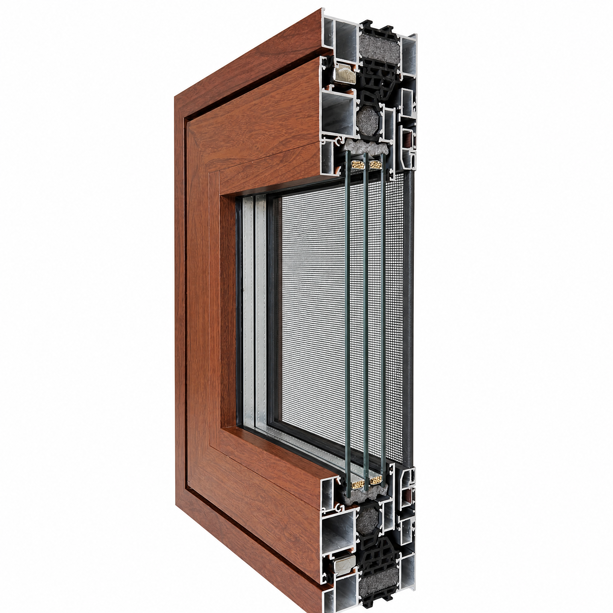 Modern European Aluminum Frame Shed Windows Triple Pane With Grill For Commercial Building Bathroom Balcony