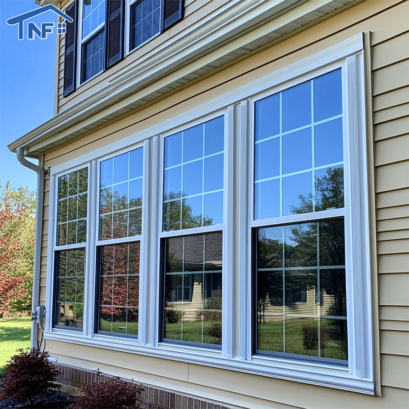 Australian Standard Hurricane Impact Double Glazed Tempered Glass Aluminum Single and Double Hung Windows