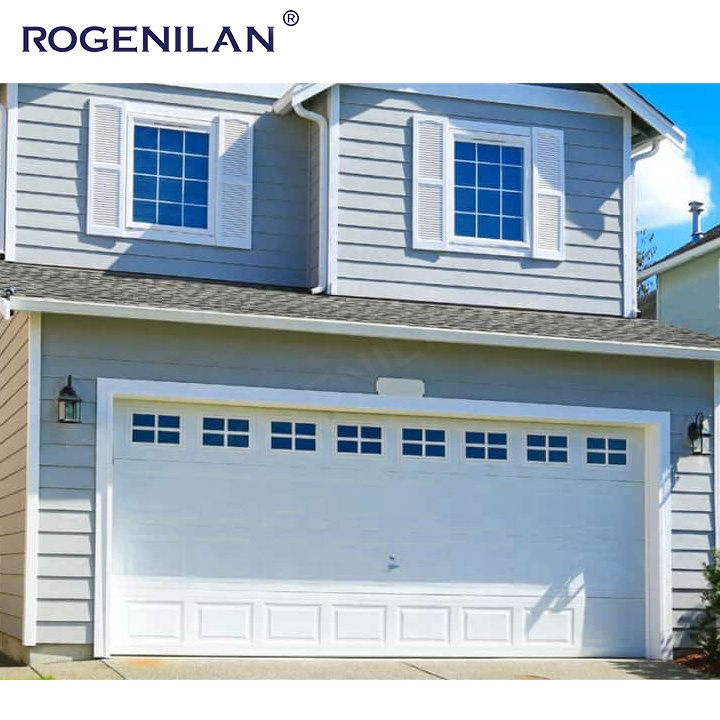 ROGENILAN Custom Aluminum Automatic Garage Door Sectional Remote-Controlled Motorized Driveway Garage Doors for Homes
